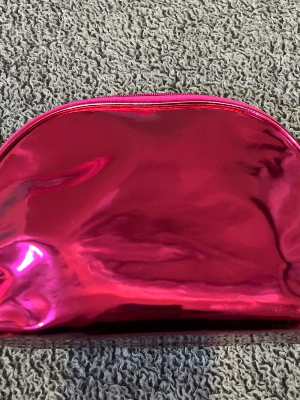 Ulta Beauty Hot Pink Metallic Cosmetic Pouch Duo